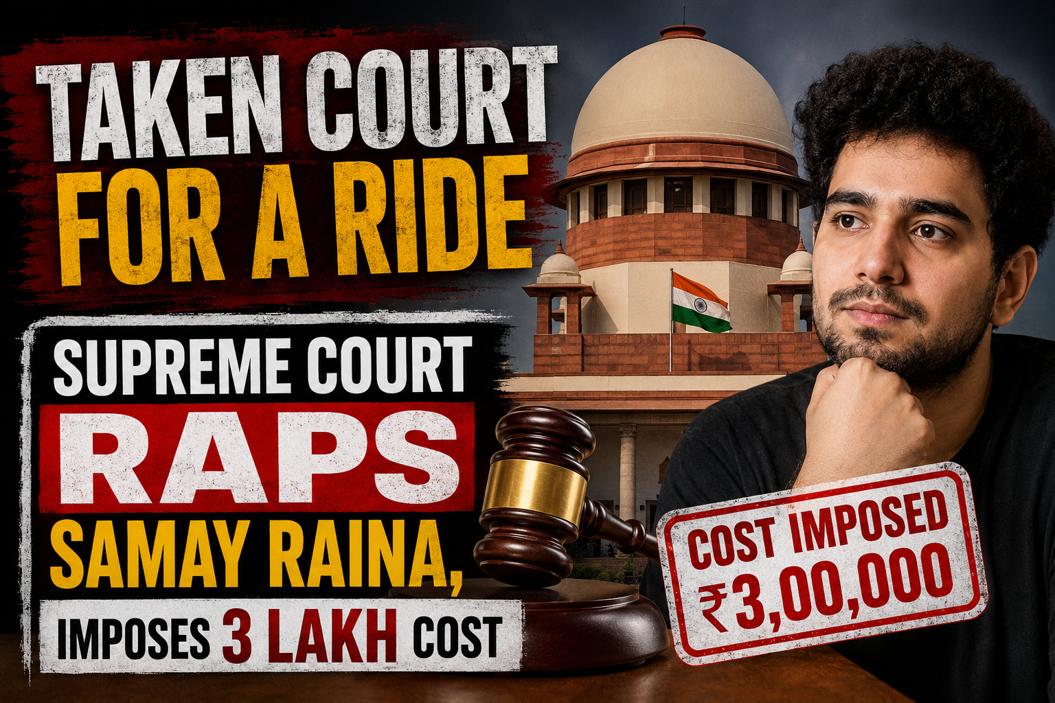 Supreme Court Raps Samay Raina, Imposes ₹3 Lakh Cost