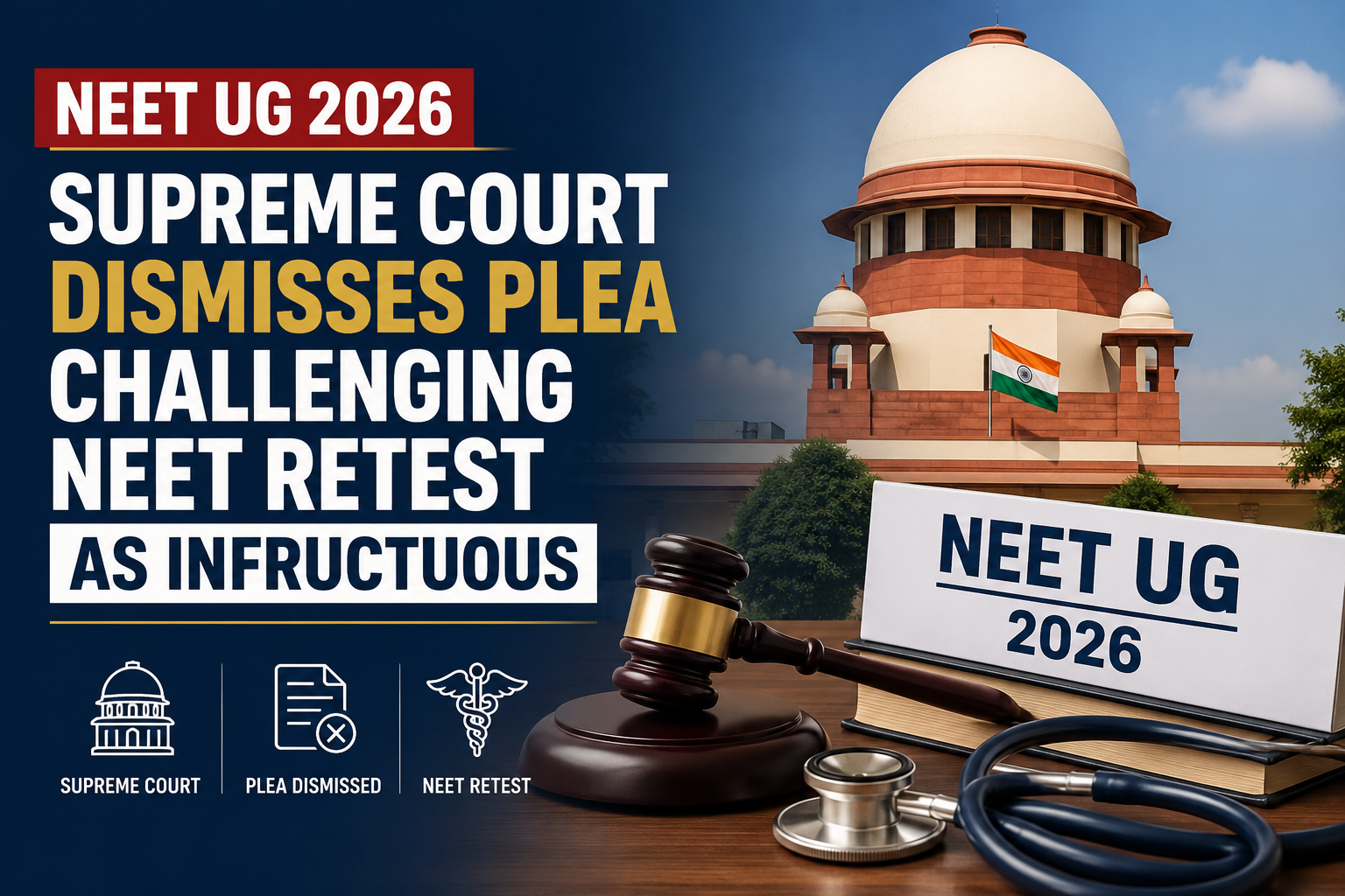 NEET UG 2026 | Supreme Court Dismisses Plea Challenging NEET Retest As Infructuous